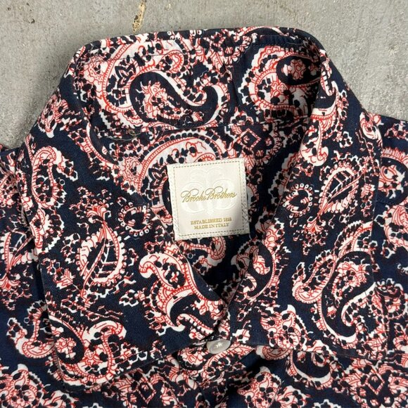 Brooks Brothers Paisley Dress Shirt Made in Italy Long Sleeve 15 1/2 Medium - Picture 5 of 8
